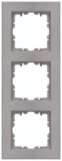 Kopp 402747000 Abdeckrahmen 3-fach HK07 stahlfarben