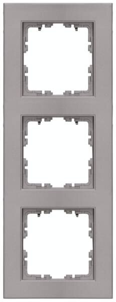 Kopp Kopp 402747000 Abdeckrahmen 3-fach HK07 stahlfarben