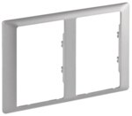 Legrand 754242 Spezielle Abdeckrahmen für Doppelsteckdosen Valena Life Aluminium