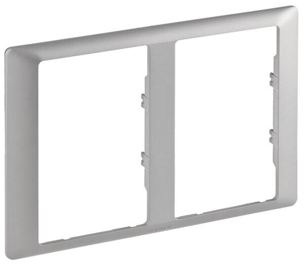 Legrand 754242 Spezielle Abdeckrahmen für Doppelsteckdosen Valena Life Aluminium