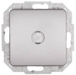 Kopp 618697087 Universalschalter beleuchtet 10AX 250V Milano stahl