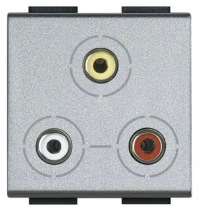 BTicino NT4283 Audio-Anschlussdose 2M 3xRCA (Cinch) SK Tech