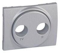 Legrand 771372 Abdeckung Antennen- Steckdose 2-Loch TV-R Galea soft Aluminium