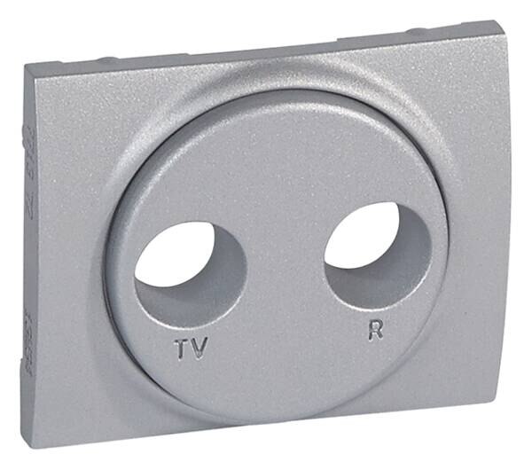 Legrand Legrand 771372 Abdeckung Antennen- Steckdose 2-Loch TV-R Galea soft Aluminium