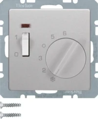 Berker Temperaturregler alu/lackiert 24V mit Öffner 20316084