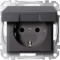 Merten SCHUKO-Steckdose anth Klappdeckel MEG2310-0414
