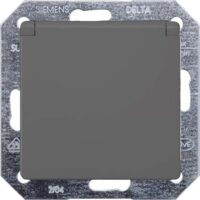 Siemens 5UB1927 DELTA i-system carbon- metallic SCHUKO Steckdose Klappdeckel.