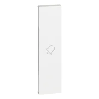 BTicino KW01D LivingNow 1M Tasten- abdeckung mit Symbol Glocke White