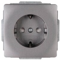 Kopp 924043082 Schuko-Steckdose 1-fach mit KiSi 16A 250V VENEDIG platin