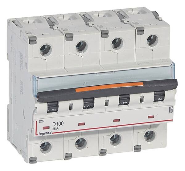 Legrand Legrand 409854 DX3 LS-Schalter D 100A 4-polig 25kA 400VAC 6TE