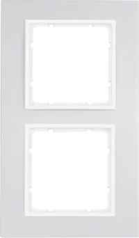 Berker Rahmen Aluminium/pows 2-fach 10126914