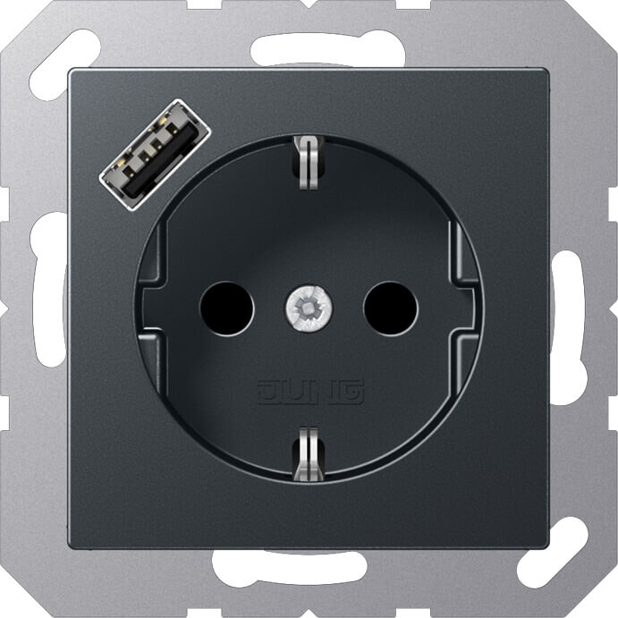 Jung Jung SCHUKO Steckdose mit USB Typ A A1520-18AANM