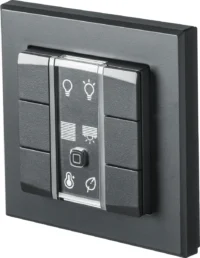 Homematic IP Wired Smart Home Wandtaster HmIPW-WRC6-A, 6-fach, mit LEDs, anthrazit