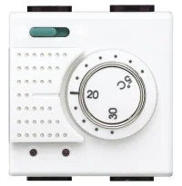 BTicino N4442 elektron. Raumthermostat Heizung/Klima 5-30°C Weiß