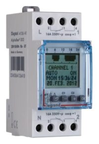 Legrand 412641 AlphaRex³ D22 230VAC digital Wochenzeitschaltuhr 2-Kanal 2TE