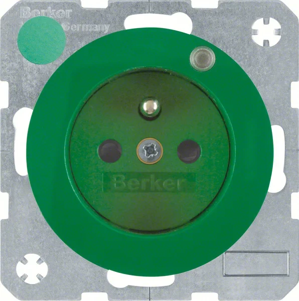 Berker Berker Steckdose gn/gl mit Schutzkontaktstift 6765092003