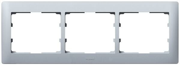 Legrand Legrand 771303 Rahmen 3-fach waagerecht Galea soft Aluminium