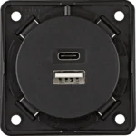 Berker USB Ladesteckdose 230V,2-fach,3A, A+C 926202505