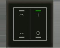 MDT Tastsensor KNX Unterputz schwarz glänzend 2-fach 4pk BE-GTL2TS.C1S