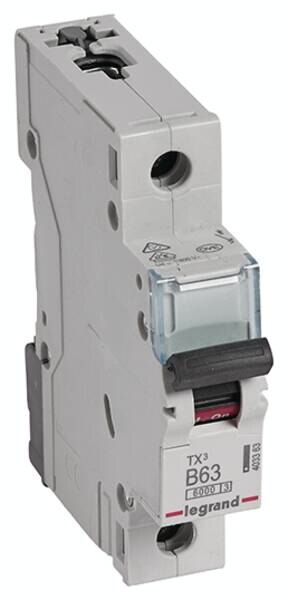 Legrand 403363 TX3 LS-Schalter B 63A 1-polig 6 kA 230/400VAC 1TE