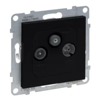 Legrand 765369 SEANO Enddose TV-R-SAT für HD-TV in der Farbausführung schwarz lackiert
