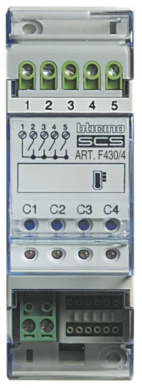 Bild vom Produkt: BTicino F430/4 Heizungsaktor 4-fach f.Stellantrieben EIN/AUS Pumpen