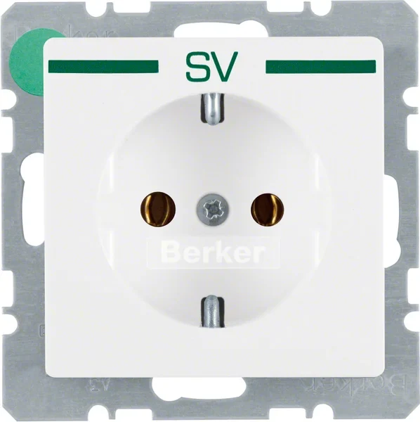 Berker Berker SCHUKO-Steckdose mit Aufdruck pws 47436039