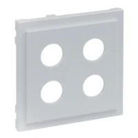 Legrand 765279 SEANO Abdeckung Lautsprecher 2-fach m.4 mm-Buchse Al