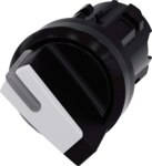 Siemens 3SU1002-2BF60-0AA0 Knebelschalt. beleuchtet 22mm rund Ku. weiß kurz 2St.