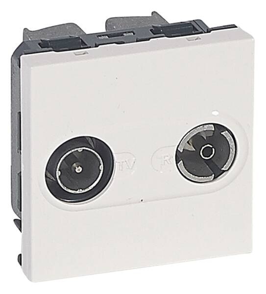 Legrand Legrand 078787 TV-R Durchgangsdose 2-modulig weiß