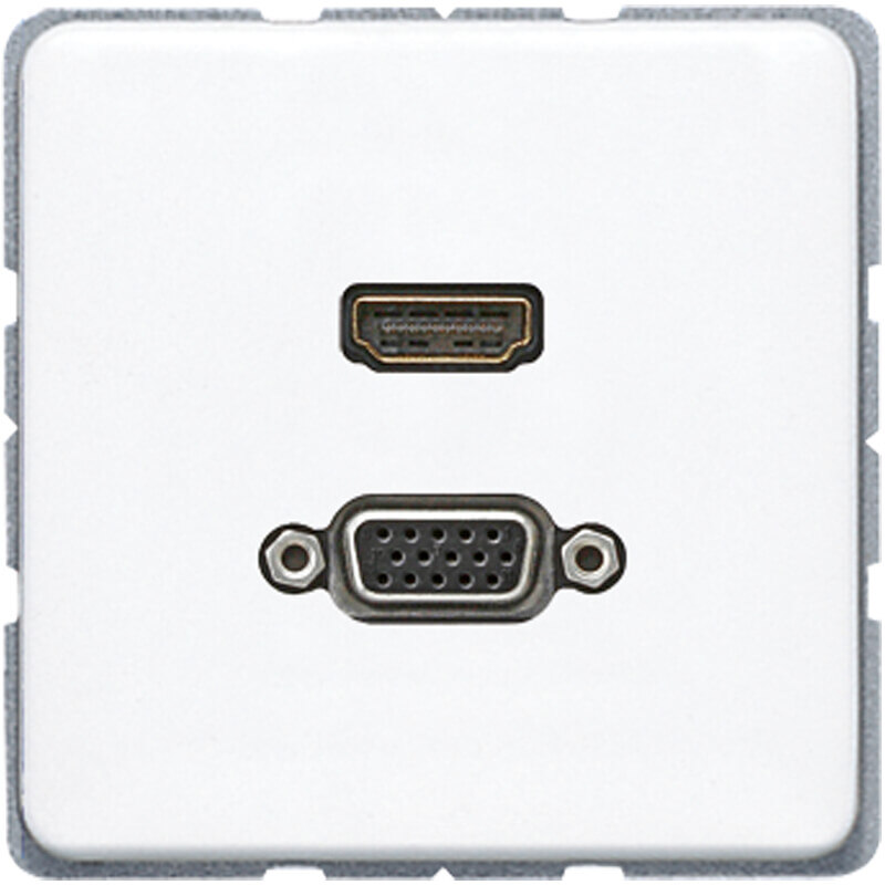Jung Jung Multimediadose HDMI + VGA alpinweiß MA CD 1173 WW
