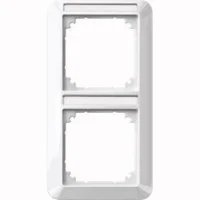 Merten Rahmen 2 fach pws/gl Beschriftungsträger 385219