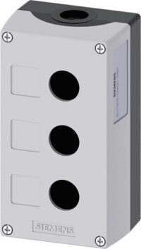 Siemens 3SU1803-0AA00-0AB1 Gehäuse 22mm rd Ku. grau 3Bef st. Vertiefung