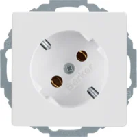 Berker SCHUKO-Steckdose polarweiss, samt 47276089