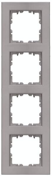 Kopp Kopp 402847003 Abdeckrahmen 4-fach HK07 stahlfarben