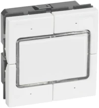 Legrand 077045L elektronischer Taster 4-fach 2-modulig 0-24V Mosaic ultraweiß