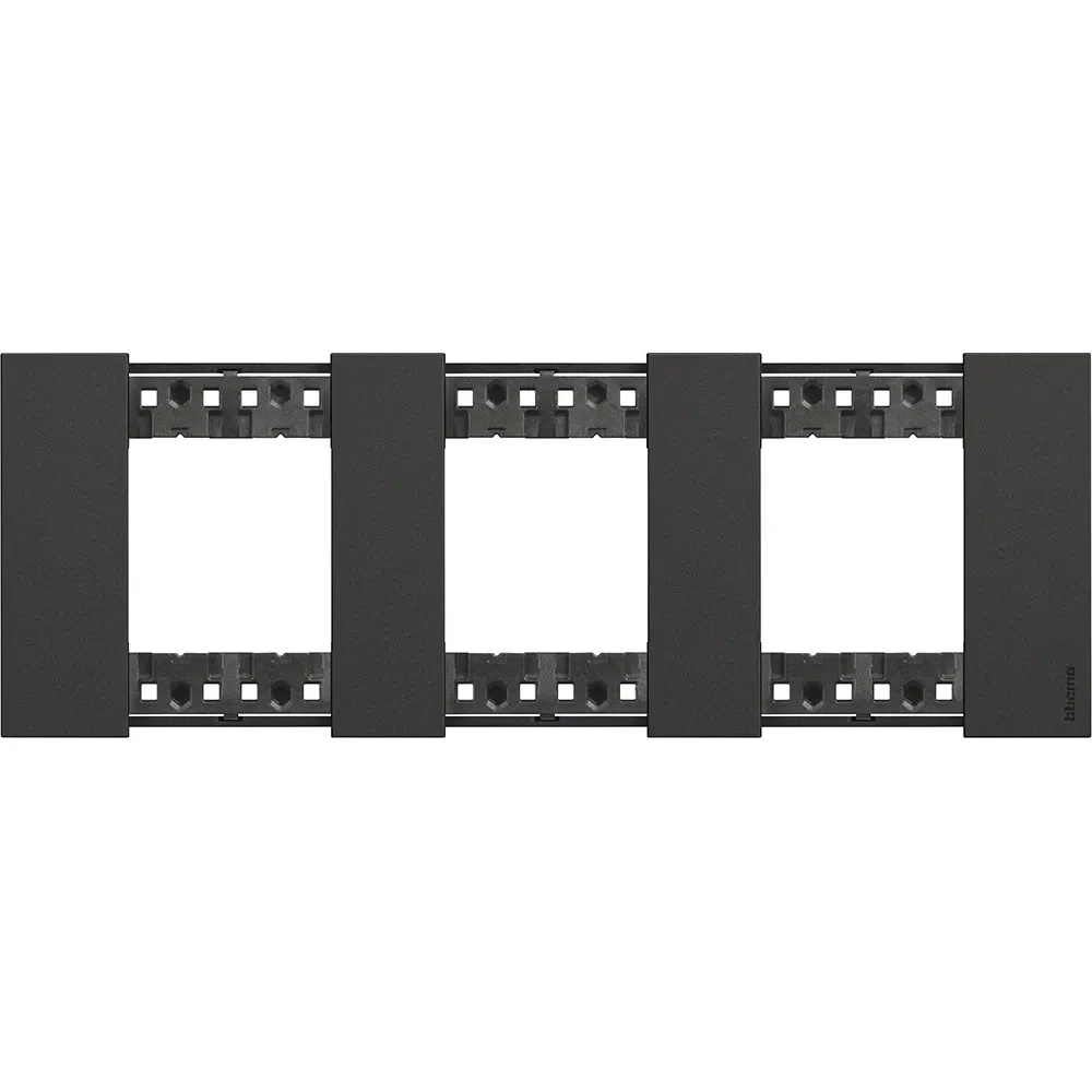 Legrand BTicino KA4802M3KG LivingNow Abdeck- rahmen 3x2-modulig in Farbausführung Black