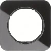 Berker Rahmen Glas/schwarz 1-fach, rund 10112116