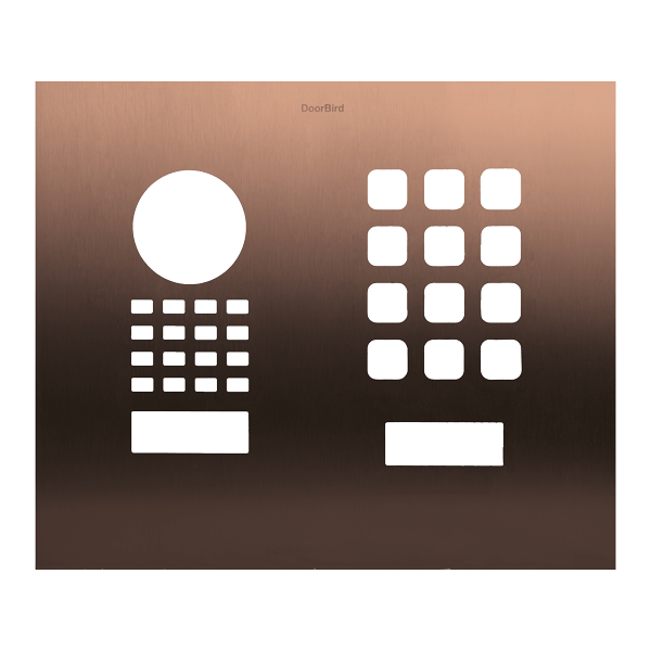 DoorBird D1101KH Modern Aufputz/ Unterputz Frontblende – Bronze-Optik (PVD)