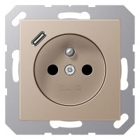 Jung A1520F-18CCH Steckdose Frz/Belg m.USB Typ C