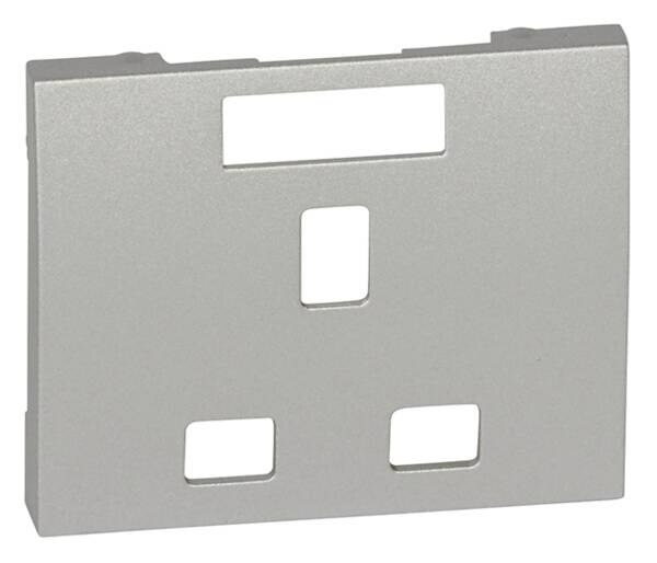 Legrand Legrand 771396 Steckdose britischer Standard Berührungsschutz Galea soft Aluminium