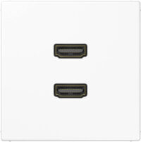 Jung Multimedia-Anschluss alpinweiß 2 x HDMI mit Tragring MA LS 1133 WW