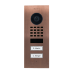 DoorBird D1102V Unterputz IP Video Türsprechanlage – Bronze-Optik (PVD)