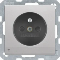 Berker SCHUKO-Steckdose alu/lackiert LED-Orientier licht 6765106084