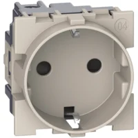 BTicino KM4141 LivingNow Schuko Steckdose mit Schraubklemmen Sand