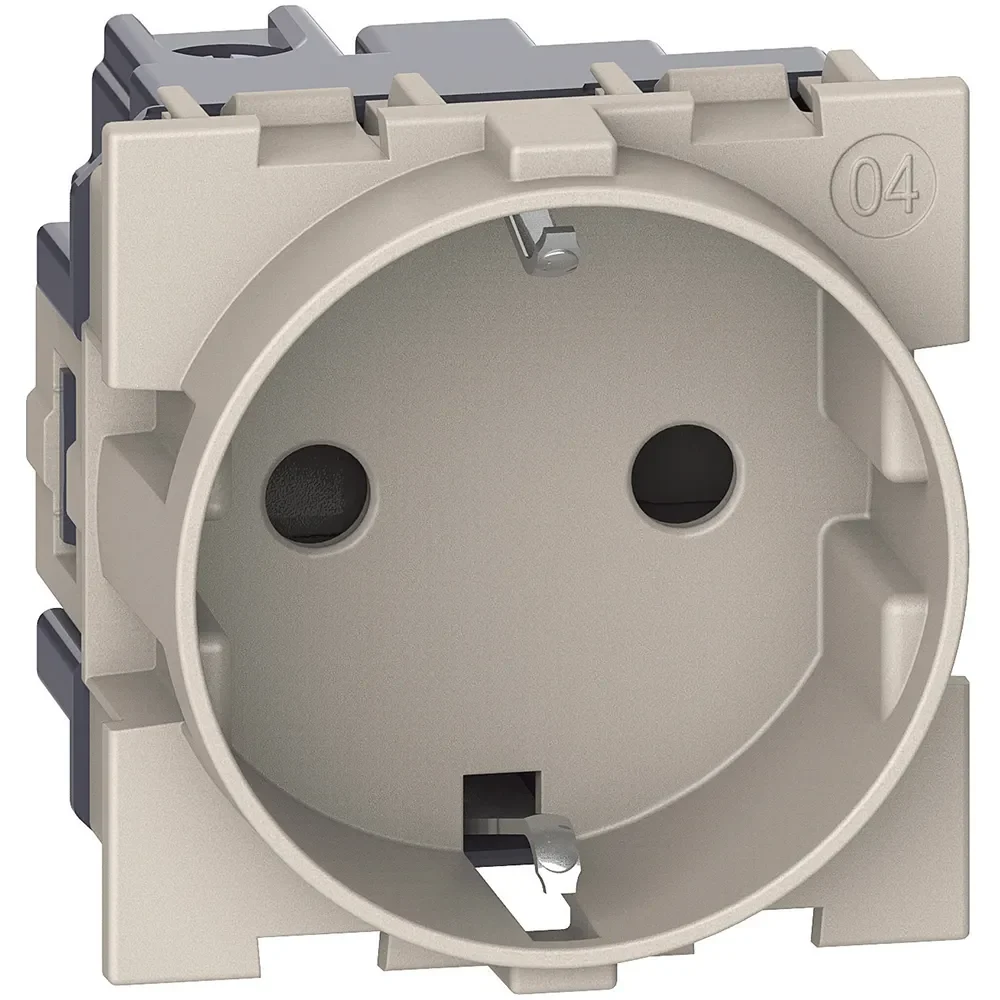 Legrand BTicino KM4141 LivingNow Schuko Steckdose mit Schraubklemmen Sand