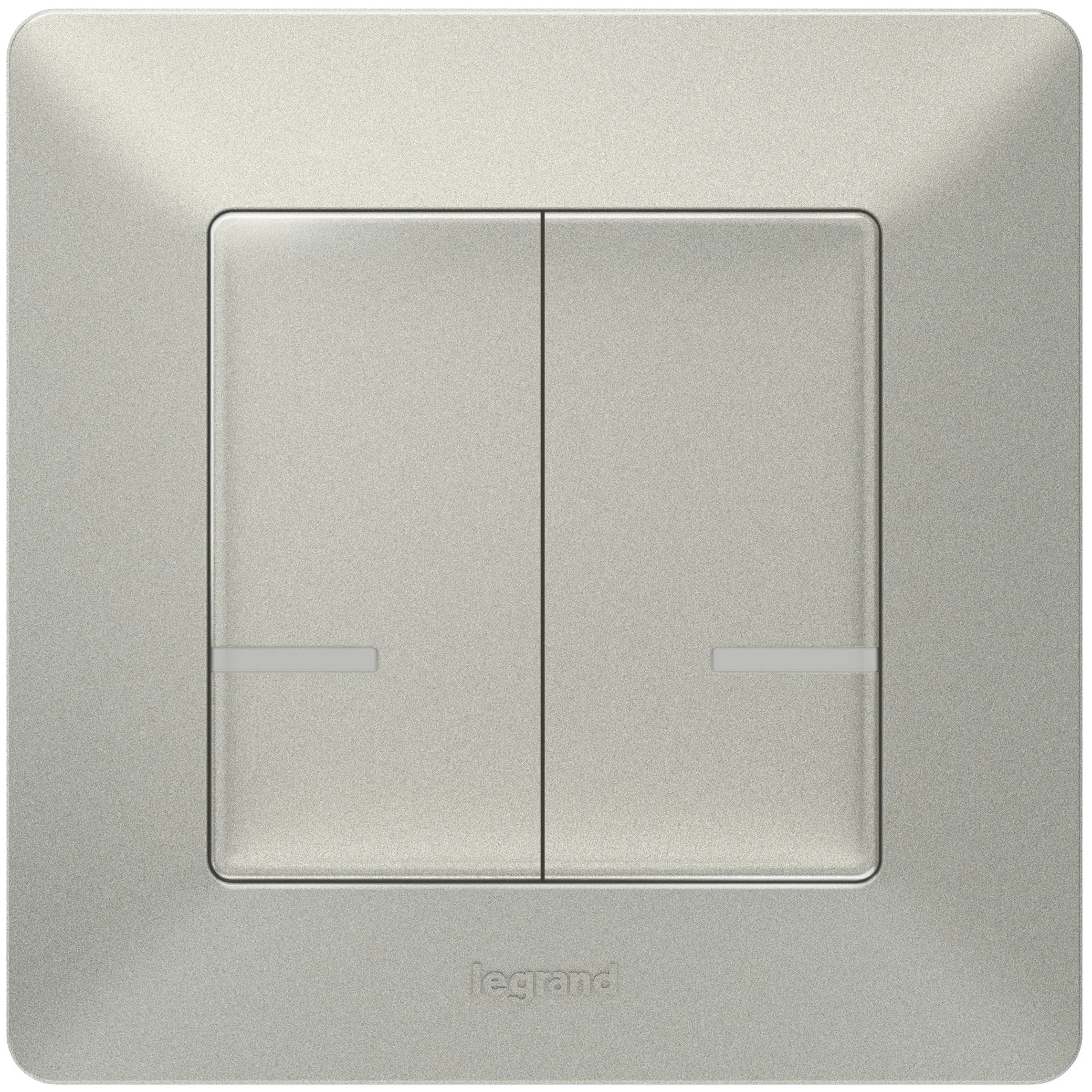 Legrand Legrand 752388 Valena Life ATMO Schalter 2x1000W Aluminium