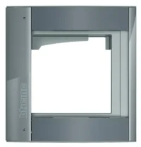 BTicino 350213 Abdeckrahmen 1M mit Träger für Türstation SFERA Aluminium Allstreet