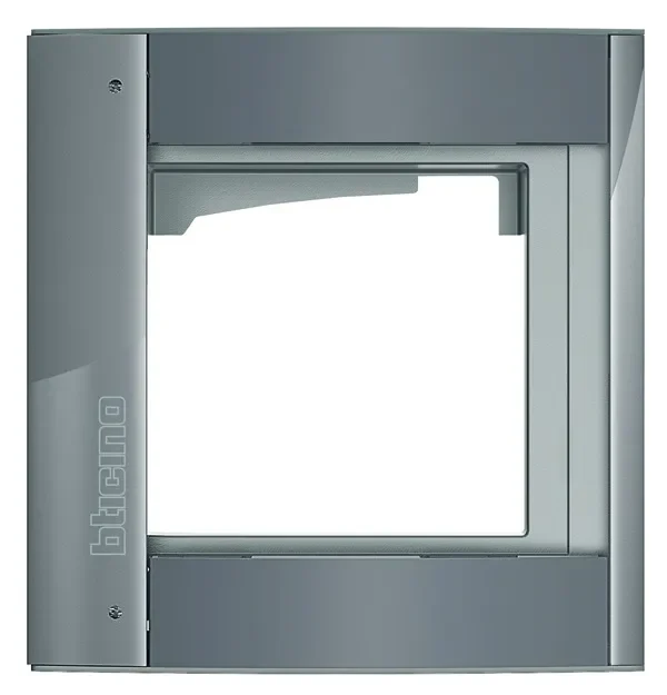 Legrand BTicino 350213 Abdeckrahmen 1M mit Träger für Türstation SFERA Aluminium Allstreet