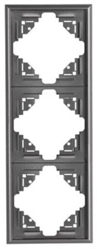 Kopp 309315061 Abdeckrahmen 3-fach Malta anthrazit-silber